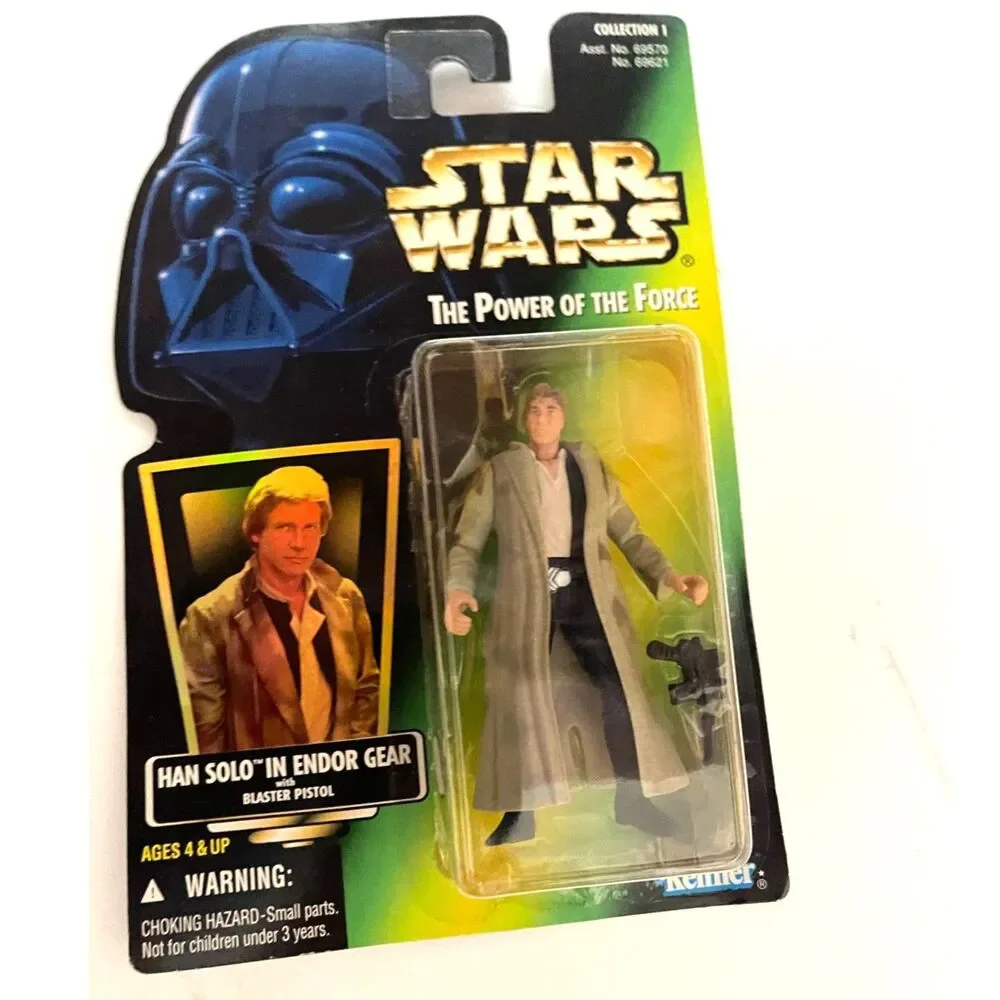 VTG Star Wars Power of the Force Han Solo in Endor Gear Action Figure Toy 1990s